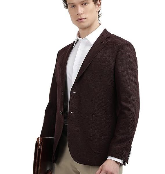 Tommy Hilfiger Mens Brown Color Blazer Regular