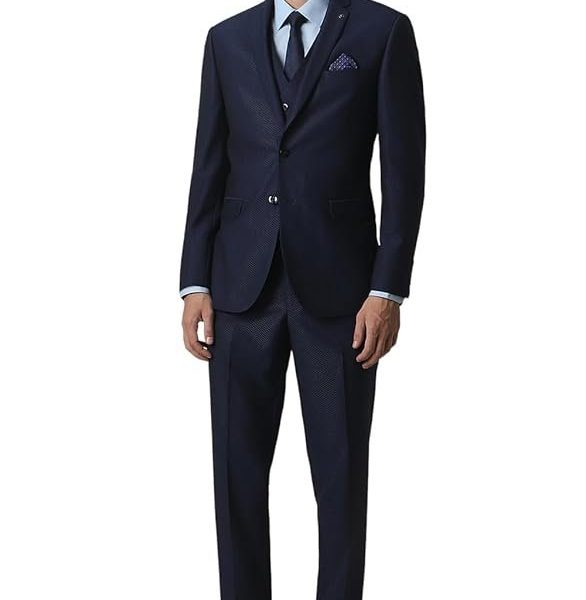 Van Heusen Men's Polyester Blend Three Piece Suit-Dress Set