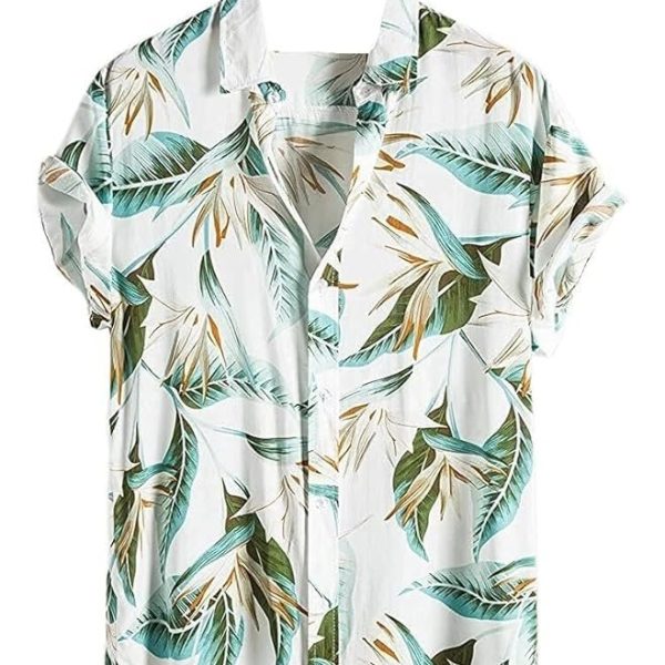 Leriya Fashion Men's Rayon Regular Fit Casual Button Down Summer Shirt | Lightweight Textured Fabric | Perfect for Daily & Weekend Wear