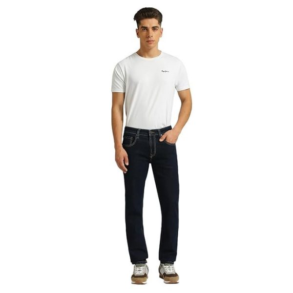 Pepe Jeans Men's Regular Fit Mid Rise Jeans