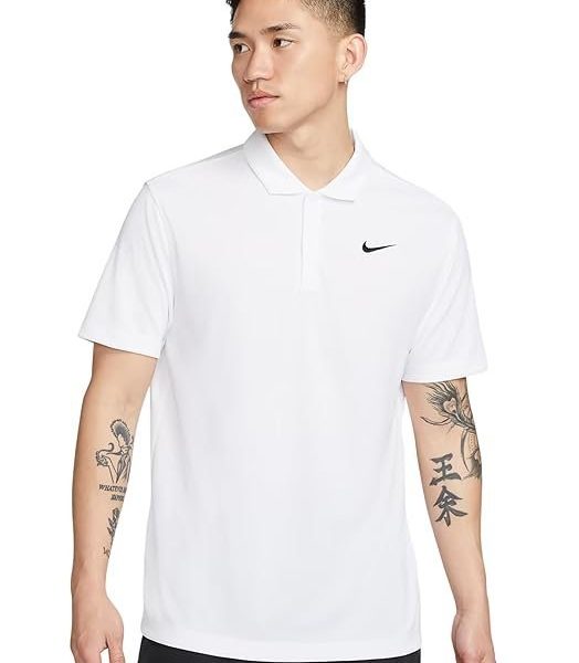 Nike Men Cotton Solid Regular Fit Polo T-Shirt