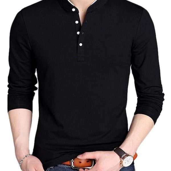 YTD Mens Summer Slim Fit Pure Color Short Sleeve Polo Casual T-Shirts