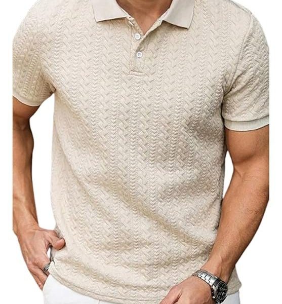 Trillion Jacquard Men's Polo T Shirt for Men | Textured Tshirts for Man (Polyester Blend | Regular Fit)